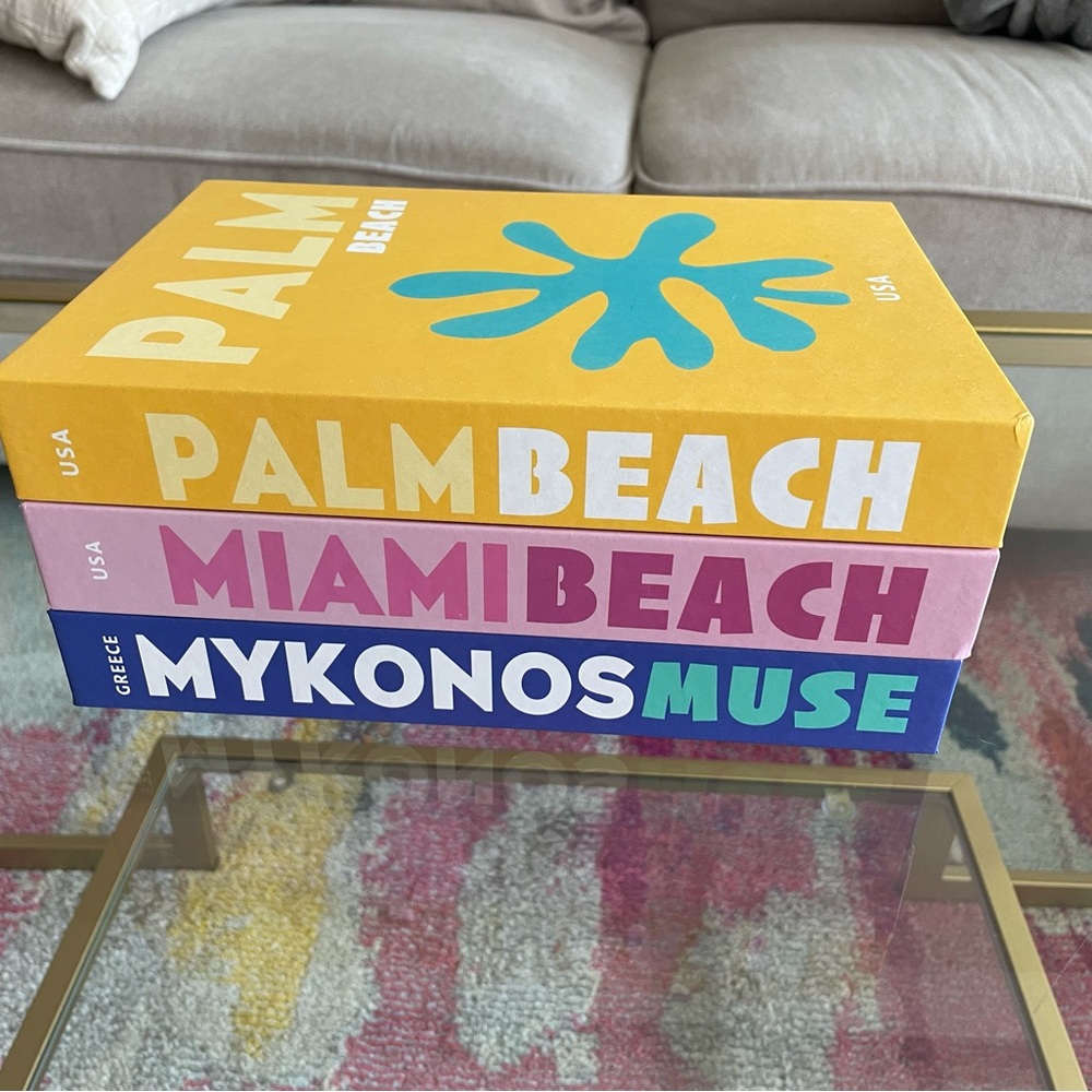 Set of three coffee table books